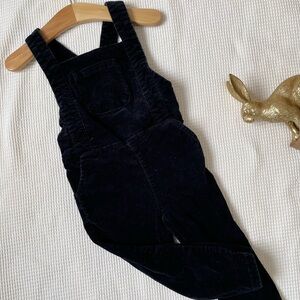 Kids Black velvet Overalls
